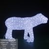 Glitter crystal 3d led motif light large polar bear sculpture manufacturer