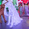Handmadeled leopard 3D sculpture light theme park decoration