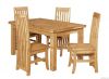 Pine Wood Dining Table Set