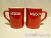 2012 New Squared-shape Red Glaze Ceramic Mug