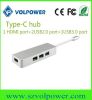 2017 newest Rose Silver type c usb 3.0/3.1 hub with PD charging &amp; HDMI