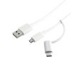 USB to Micro USB cable with Type C adapter