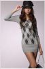 Grey Cotton Fashion Fitted Tunic