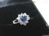 Awesome Blue Heart Sapphire Brilliant Ring 2351