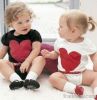 Newest baby lovely heart 100% cotton romper