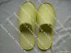 Promotional velour white hotel slipper with customized logo