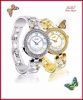 Flower world watch-18K gold plating metal watch with enamel