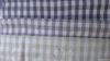 100%linen flax melange dyed check shirting fabric