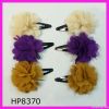 6pcs/set kid's chiffon rosette hair pin