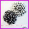 Leopard chiffon rosette hair accessory