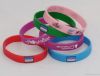 Fashionable silicone bracelets and bangles with customized logo