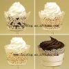 laser cut hollow cupcake wrapper for cupcake decoration