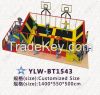 fitness sport trampoline, amusement trampoline park indoor trampoline park with basket and pool, combination jumping trampoline