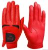 Red cabretta Golf glove