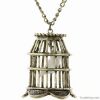 2012 new style vintage bird cage zinc alloy pendant necklace