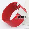 Red genuine leather bracelet with stainless steel buckle