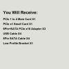 IT-GO PCI-E x1 x16 Expansion kit PCIe x1 1 to 4 External PCI Express 16X slots Riser Card PCIe Port Multiplier Card