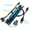 pcie riser 1x to 16x pci express riser card 60cm 3.0 USB riser pci-e converter for bitcoin mining