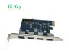 IT-GO 4 Ports USB 3.0 PCI-E Card PCI Express USB 3.0 Controller USB3.0 To PCIE Extension Hub Adapter with Low Profile Bracket