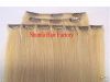 Clip-in human hair weft