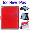 Lichee Pattern Leather Protective Case Cover for New iPad, stand case
