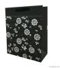 Promotional paper carrier bag with silver stamping flowers