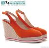 2012 new straw woven wedge heel surrounded shallow mouth sandals