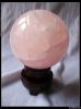 natural rose crystal ball