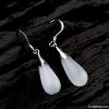 925 Sterling Silver Opal Water Drop Charms Earrings