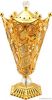 2015 decorative metal incense burner with crystal