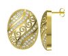 High Quality Platinum/Gold Plated Micro Pave Setting Jewelry Silver Earrings