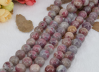 Factory price nature gemstone polish red tourmaline beads