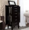 Hadley Floor Jewelry Armoire - High Gloss Black