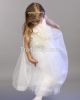 Fashion Girls White Flower girls dress 1pcs drop shippi