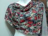 embroidered 100 % cotton scarves