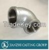 Hot dipped Galvanized casting iron pipe fittings with JianZhi Brand