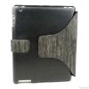 true wood leather case book style with stand for ipad 3