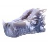 4.8&quot; Geode Amethyst Dragon Skull Carving for Home Decoration and Fengshui (9Z89)