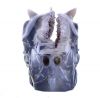 4.8&quot; Geode Amethyst Dragon Skull Carving for Home Decoration and Fengshui (9Z89)