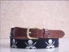 Alligator Leather Needlepoint Belts