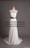 2013 Sheath Chiffon with black Crystal Beaded Wedding Dress 004