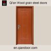 Wood grain steel fire door