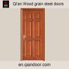 Wood grain steel fire door QA-GFM006