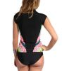 High Quality UV50+ Women's Aura Cap Sleeve Rashguard