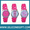 silicone twist chain link strap watches