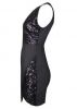 Sequin Bodycon Dress | Irregular Hollow Back
