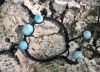 BRACELET OF LARIMAR , AMBER AND BLACK CORAL 