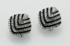 Noble Stripes Printing Austria Rhinestones Stud Earrings For Women