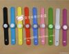 fashionable and colorful silicone slap watch