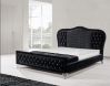 Fabric double bed with mattress